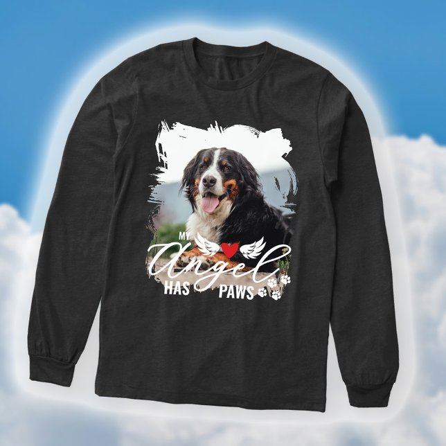 T-shirt En Tri-matière Brushstroke Photo Angel a Paws Dog Memorial (Créateur téléchargé)