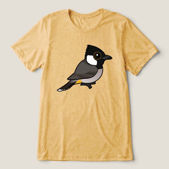 T-shirt En Tri-matière Bulbul à oreilles blanches Birdorable (Design Recto)