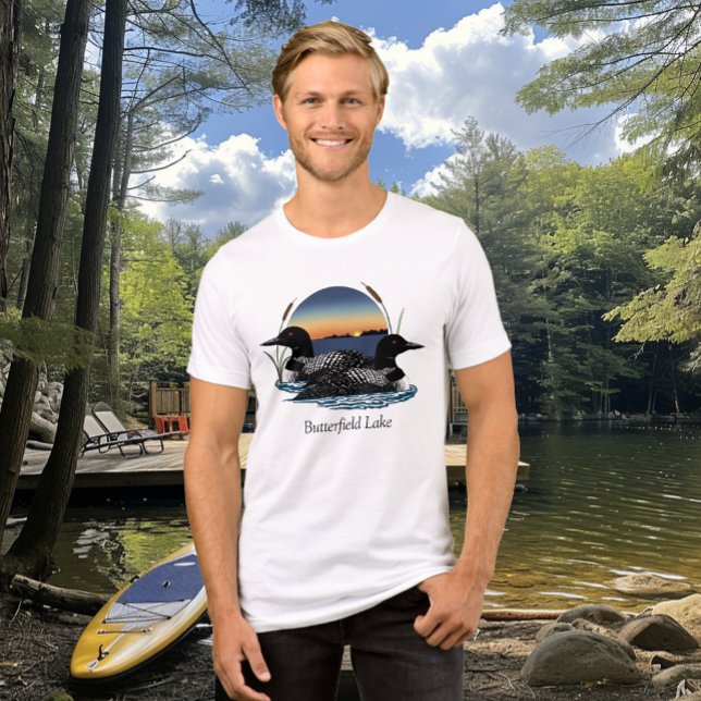 T-shirt En Tri-matière Butterfield Lake Loon Pair (Créateur téléchargé)