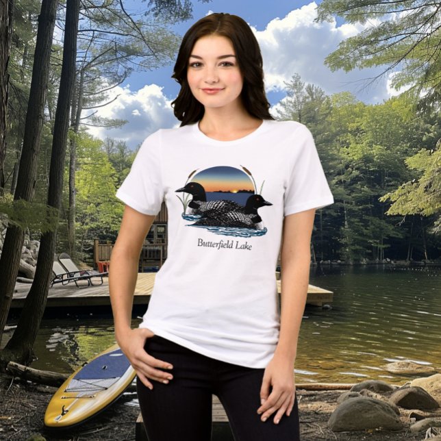 T-shirt En Tri-matière Butterfield Lake Loon Pair (Créateur téléchargé)