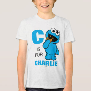 T-shirt En Tri-matière C est pour Cookie Monster   Ajouter Votre Nom