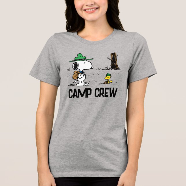 T-shirt En Tri-matière cacahuètes | Camping Snoopy & Woodstock (Recto)
