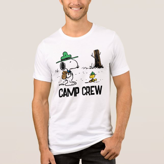 T-shirt En Tri-matière cacahuètes | Camping Snoopy & Woodstock (Recto)
