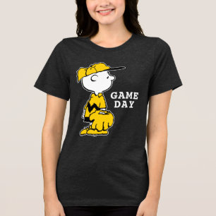 T-shirt En Tri-matière cacahuètes   Charlie Brown Baseball