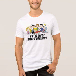 T-shirt En Tri-matière cacahuètes   Charlie Brown et Gang C'est mon anniv