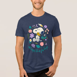 T-shirt En Tri-matière cacahuètes en fleur Snoopy & Woodstock Flower Hu