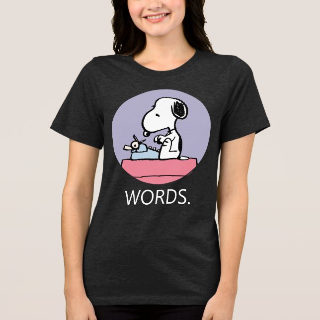 T-shirt En Tri-matière cacahuètes | Snoopy à la machine à écrire (Recto)