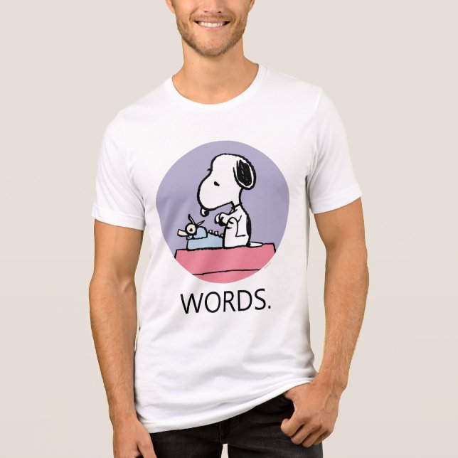 T-shirt En Tri-matière cacahuètes | Snoopy à la machine à écrire (Recto)