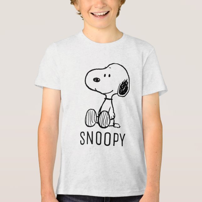 T-shirt En Tri-matière cacahuètes | Snoopy Ajoutez Votre Nom (Recto)