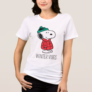 T-shirt En Tri-matière cacahuètes   Snoopy Chat d'hiver et Casquette