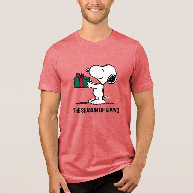 T-shirt En Tri-matière cacahuètes | Snoopy Christmas Gift Giver (Recto)