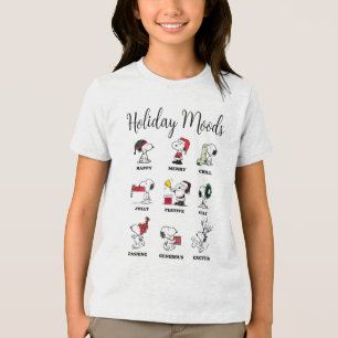 T-shirt En Tri-matière cacahuètes Snoopy Christmas Holiday Moods