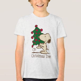 T-shirt En Tri-matière cacahuètes   Snoopy Christmas Tree