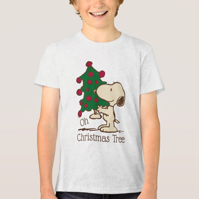 T-shirt En Tri-matière cacahuètes | Snoopy Christmas Tree (Recto)
