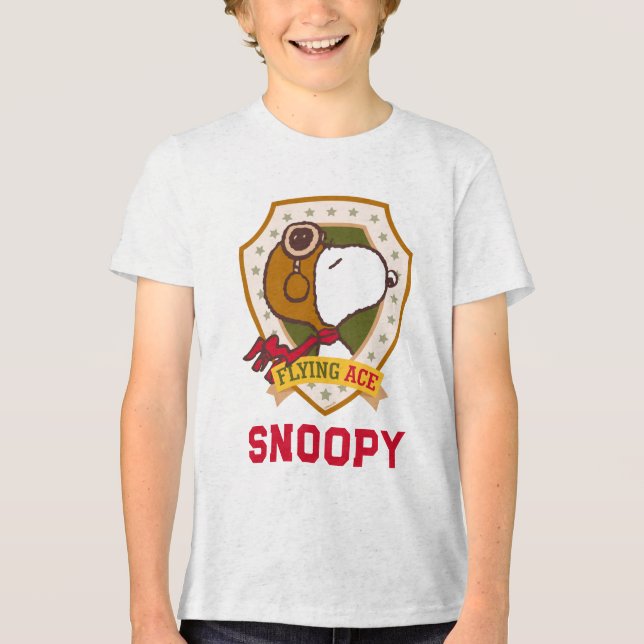 T-shirt En Tri-matière cacahuètes | Snoopy Flying Ace Badge (Recto)