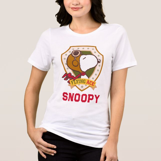 T-shirt En Tri-matière cacahuètes | Snoopy Flying Ace Badge (Recto)