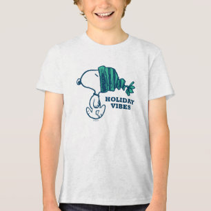 T-shirt En Tri-matière cacahuètes Snoopy Holiday Happiness Heart