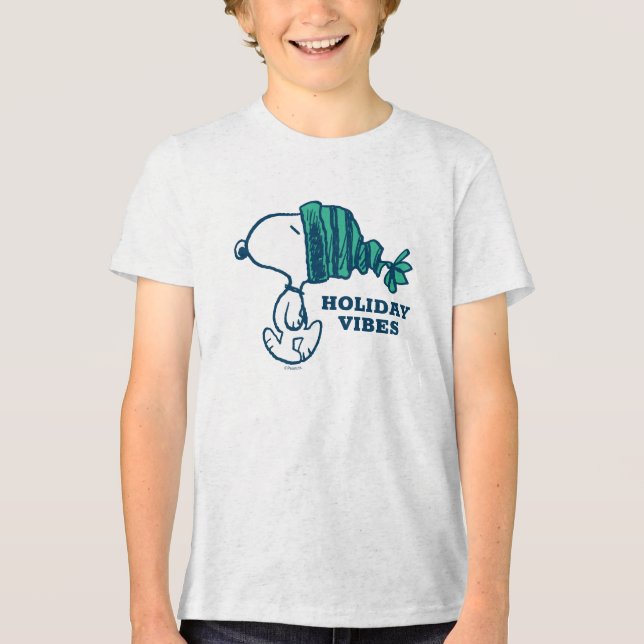 T-shirt En Tri-matière cacahuètes | Snoopy Holiday Happiness Heart (Recto)