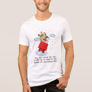 T-shirt En Tri-matière cacahuètes   Snoopy le baron rouge à Noël