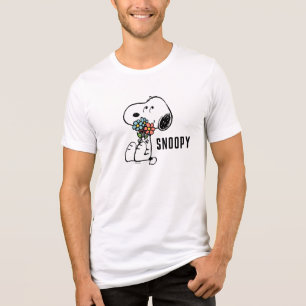 T-shirt En Tri-matière cacahuètes   Snoopy Stop & Smell the Flowers