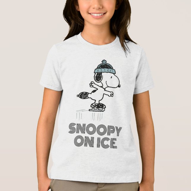 T-shirt En Tri-matière cacahuètes | Snoopy Sur La Glace (Recto)