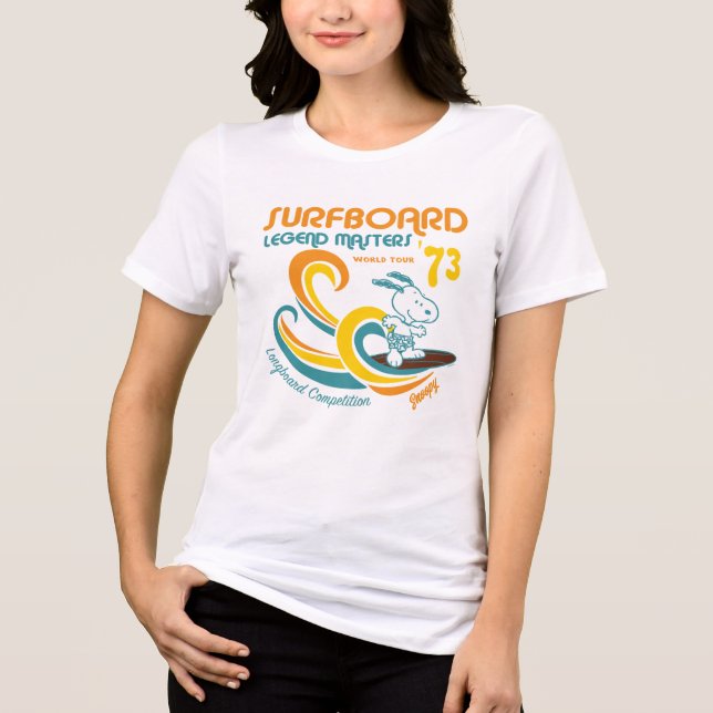 T-shirt En Tri-matière cacahuètes | Snoopy Surboard Longboard Competition (Recto)