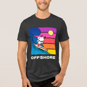 T-shirt En Tri-matière cacahuètes   Snoopy Surfing