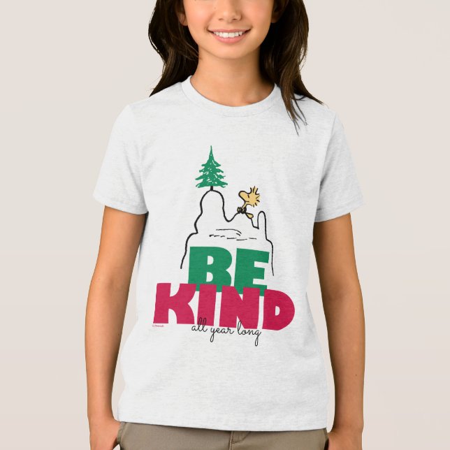 T-shirt En Tri-matière cacahuètes | Snoopy & Woodstock Be Kind (Recto)
