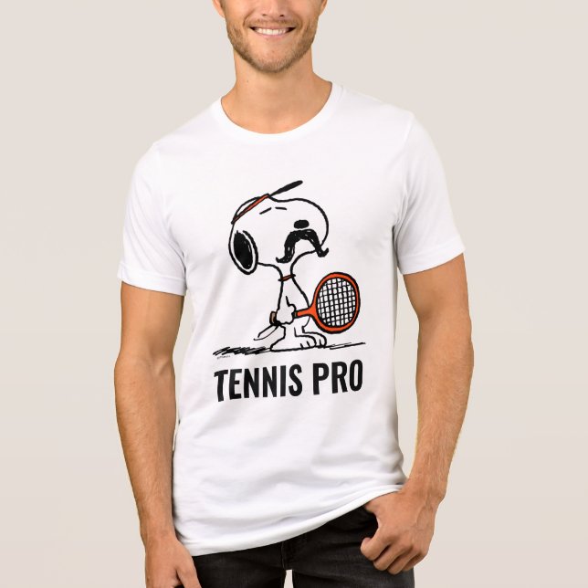 T-shirt En Tri-matière cacahuètes | Snoopy's Mustache Jouer au tennis (Recto)
