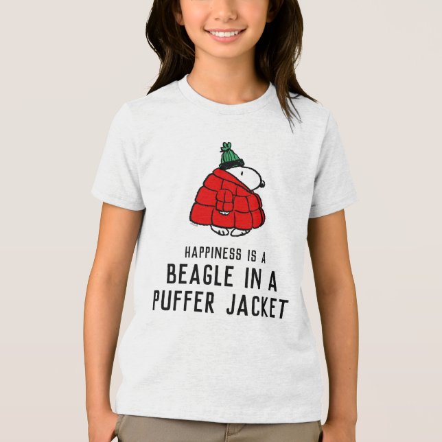 T-shirt En Tri-matière cacahuètes | Veste Snoopy Red Puffer (Recto)