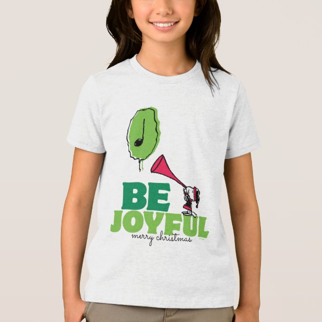 T-shirt En Tri-matière cacahuètes | Woodstock Soyez Joyeux (Recto)