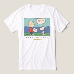 T-shirt En Tri-matière Cachou Charlie Brown Snoopy Eh bien vous l'avez fa