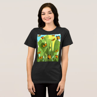 T-shirt En Tri-matière Cactus et papillons fantaisistes