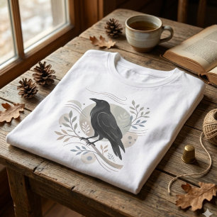 T-shirt En Tri-matière Cadeau amateur de nature Style Scandi Corbeau