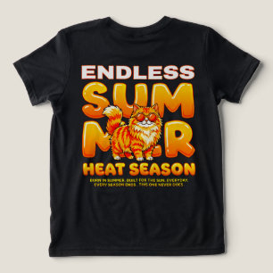 T-shirt En Tri-matière Cadeau Chat Été – Tee Rétro de la Saison de Chaleu