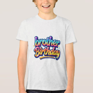 T-shirt En Tri-matière Cadeau d'anniversaire frère Texte arc-en-ciel colo