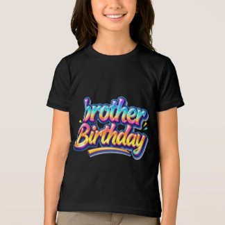 T-shirt En Tri-matière Cadeau d'anniversaire frère Texte arc-en-ciel colo