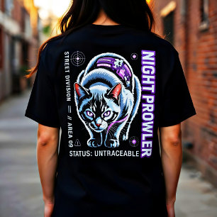 T-shirt En Tri-matière Cadeau de mode streetwear pour chat cyberpunk pour