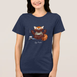 T-shirt En Tri-matière Cadeau d'enseignant de yoga de Panda roux Art anim