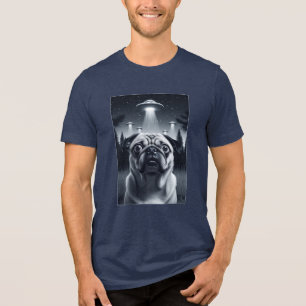 T-shirt En Tri-matière Cadeau drôle de Pug spatial prenant un selfie alie
