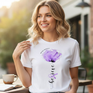 T-shirt En Tri-matière Cadeau Floral de Sensibilisation à l'Épilepsie Cro