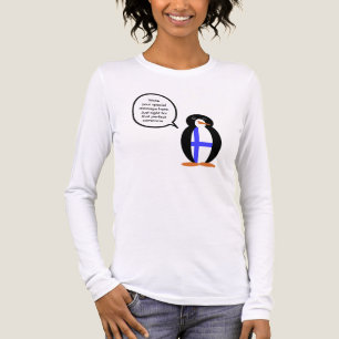 T-shirt En Tri-matière Cadeau personnalisé Drapeau Finlandais Faune Manch