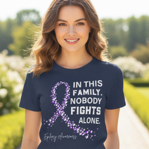T-shirt En Tri-matière Cadeau Ruban Violet de Sensibilisation à l'Épileps