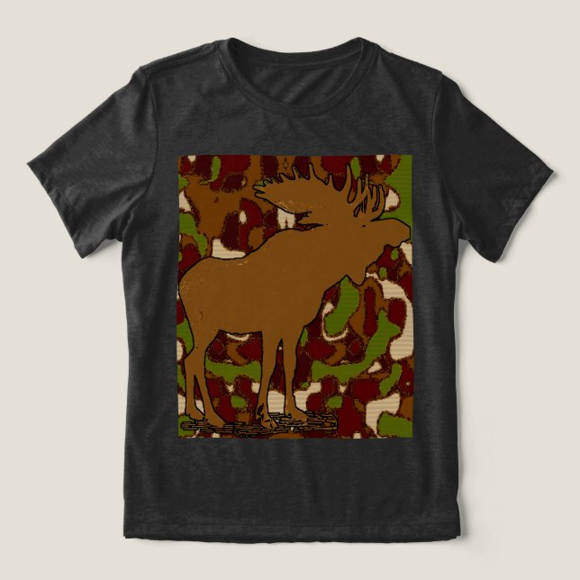 T-shirt En Tri-matière Cadeaux de Moose Camouflage (Design Recto)