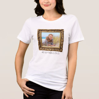 T-shirt En Tri-matière Cadre doré vintage faux 40 et photo fabuleuse