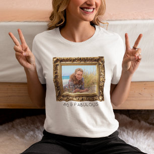 T-shirt En Tri-matière Cadre doré vintage faux 40 et photo fabuleuse