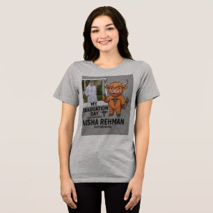 T-shirt En Tri-matière Cadre Photo Personnalisé Vache Highland Allaitemen