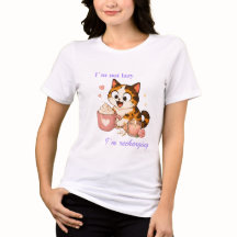 Café Cozy Chat Calicot Mignon - Je ne suis pas par