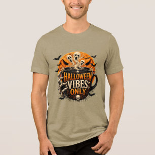 T-shirt En Tri-matière Café de squelette aux vibrations d'Halloween