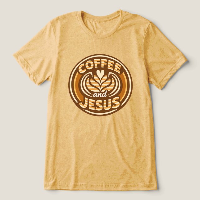 T-shirt En Tri-matière Café et Jésus (Design Recto)